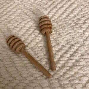 2-New Maple Honey Dipper 4" Long Unfinished Grooved 2-$5